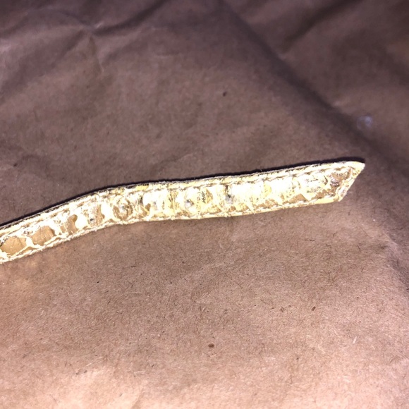 Gold Python/Snakeskin Texture Platform Heels - Picture 4 of 5